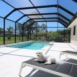 Outdoor enclosure with dog, Maudsland QLD
