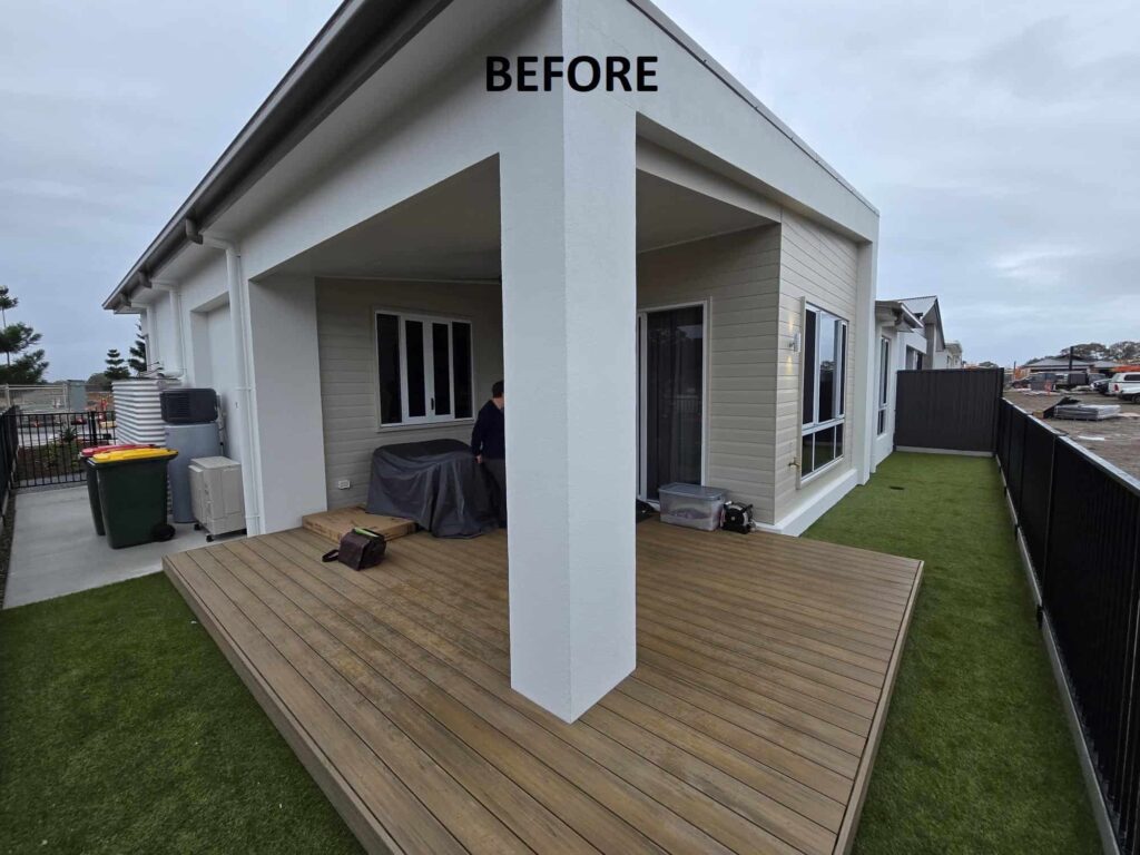 Patio before enclosure added.