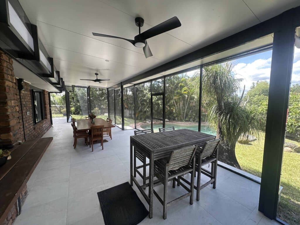 Renovated patio enclosure.