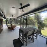 Renovated patio enclosure.