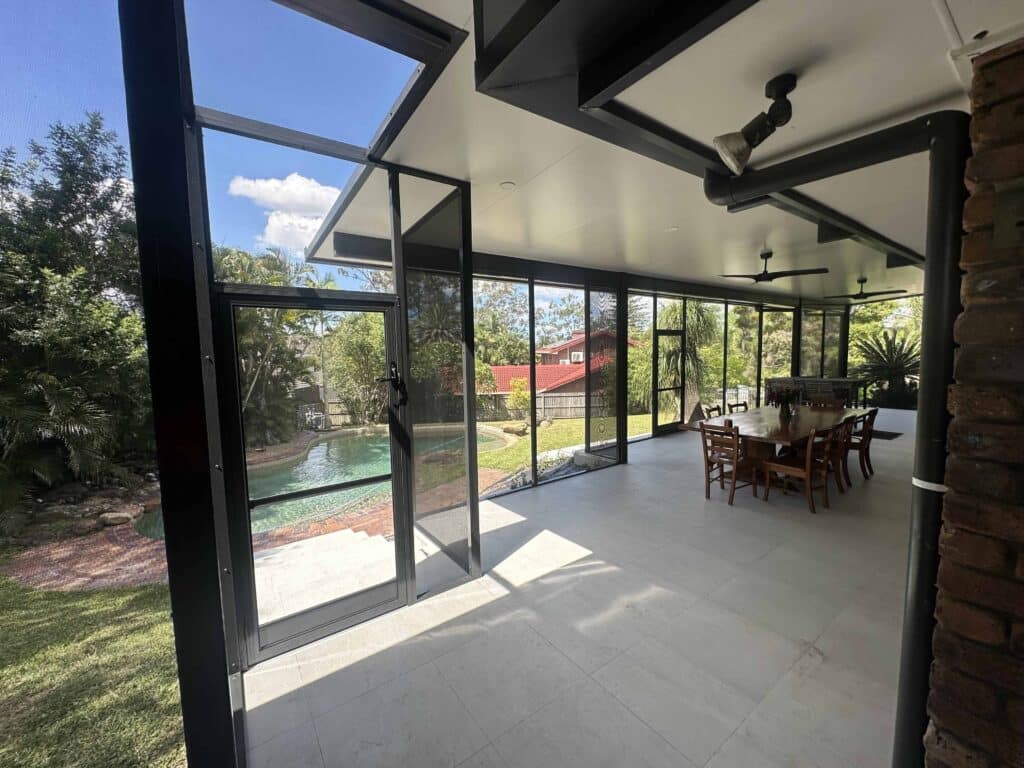 Renovated patio enclosure.